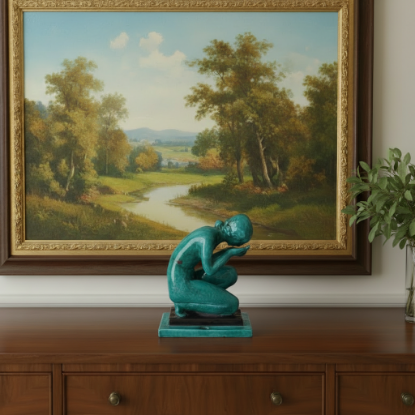 Immagine di Statuina di donna in maiolica Corinthus Milano