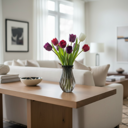 Immagine di Vaso in cristallo striato