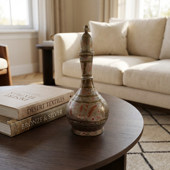 Immagine di Bottiglia in ottone mediorientale